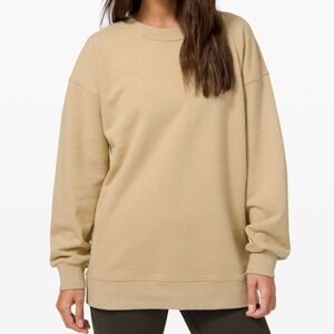 Lululemon Perfectly Oversized Crew Neck Sweatshirt Trench Tan Size 8